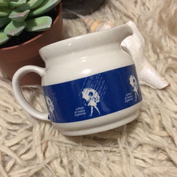 EUC-Vintage Morton Salt Creamer Jar-White/Blue - Picture 9 of 9